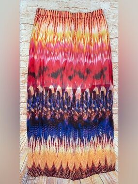 Heart Soul | Vibrant Peasant Style Multicolor Maxi Skirt